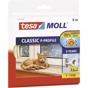 P profilú ablak szigetelő gumi, fehér, 6 m x 9 mm, tesamoll 05390-00100-00 TESA 1 tekercs