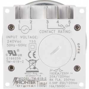 Előlapba építhető időkapcsoló óra Digitális 230 V/AC 16 A/250 V