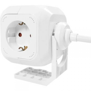 LogiLink LPS227 Elosztó kocka 4 részes Fehér Védőérintkezős 1 db