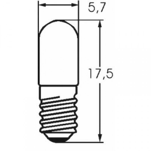 Mikro izzó 6 V 0.6 W, foglalat: E5/8, átlátszó, Barthelme