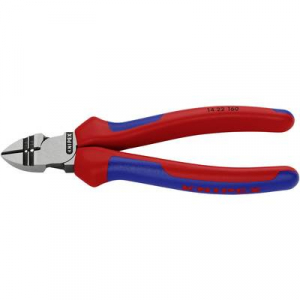 Huzalcsupaszító-oldalcsípőfogó, lágy/közepes huzal: 2,5/1,5 mm, Knipex 14 22 160