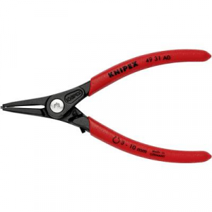 Precíziós Seeger-gyűrű fogó külső gyűrűkhöz (tengelyek) 140 mm, egyenes, Knipex 49 31 A0