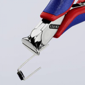 Elektronikai ferde-csípőfogó, lágy/közepes huzal max.: O 1/0,7 mm, Knipex 62 12 120