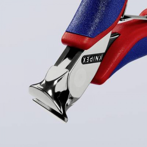 Elektronikai ferde-csípőfogó, lágy/közepes huzal max.: O 1/0,7 mm, Knipex 62 12 120