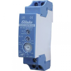 DIN sínes dimmer, LED-hez, fénycsőhöz, halogén- és energiatakarékos izzóhoz, Eltako EUD12NPN-UC
