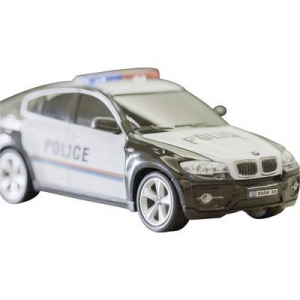 RC távirányítós modellautó, 1:24 méretű rendőrautó, fekete - fehér Revell Control 24655 BMW X6 Police