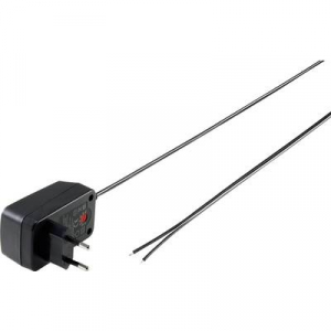 VOLTCRAFT SNG-1000N-OW Dugasztápegység, beállítható 3 V/DC, 4.5 V/DC, 5 V/DC, 6 V/DC, 7.5 V/DC, 9 V/DC, 12 V/DC 1 A 12 W Szabályozható kimeneti feszül