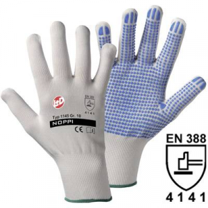 L+D NOPPI 1145-10 Nylon Munkakesztyű Méret (kesztyű): 10, XL EN 388 CAT II 1 pár