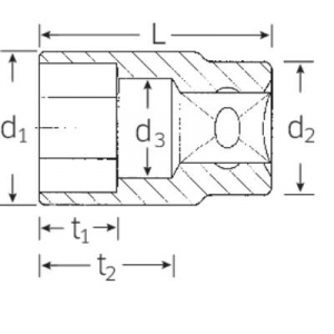 Stahlwille 52 12 03030012 Külső hatlap Dugókulcs betét 12 mm 1/2 (12,5 mm)