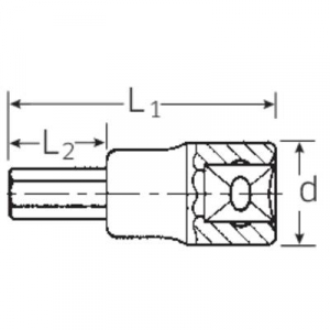 Stahlwille 54 5 03050005 Belső hatlap Dugókulcs bit betét 5 mm 1/2 (12,5 mm)