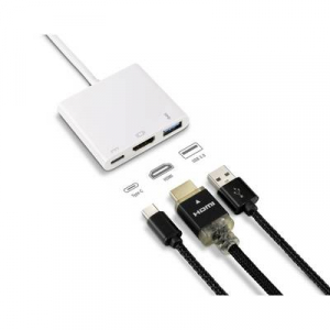 Renkforce USB 3.0-USB 2.0 kombinált hub Fehér
