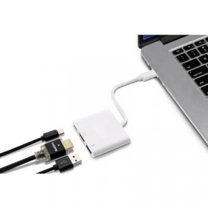 Renkforce USB 3.0-USB 2.0 kombinált hub Fehér