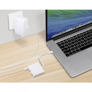 Renkforce USB 3.0-USB 2.0 kombinált hub Fehér