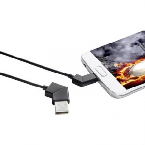 Renkforce USB 2.0 Csatlakozókábel [1x USB 2.0 dugó, A típus - 1x USB 2.0 dugó, mikro B típus] 1.00 m Fekete