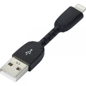 Renkforce USB 2.0 Csatlakozókábel [1x USB 2.0 dugó, A típus - 1x Apple Dock dugó Lightning] 0.05 m Fekete