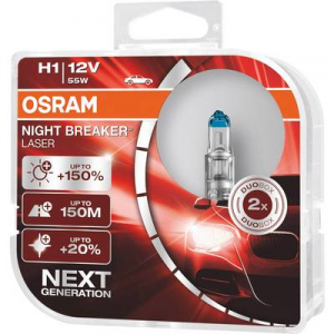Osram Auto Halogén fényforrás Night Breaker® Laser Next Generation H1 55 W 12 V