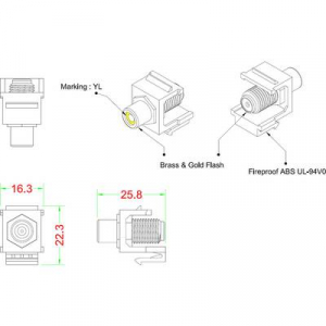 Renkforce RF-KS-RCAFG RCA beépíthető modul Keystone