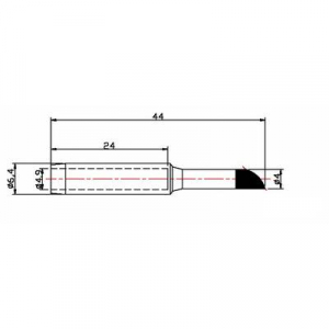 TOOLCRAFT N9-4 Forrasztóhegy Ferdén levágott, 45° Hegy méret 4 mm Csúcs hossza 44 mm Tartalom, tartalmi egységek rendelésenként 1 db