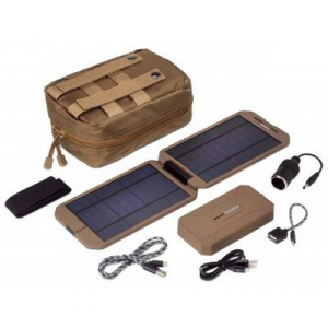 Napelemes akkutöltő és powerbank, 1000 mA 5 W, Power Traveller Powerbank Solar Extreme Tactical PTL-EXT001 TAC