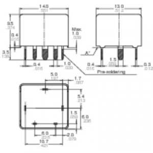 Autó relé 12 V/DC 1 váltó, NO 20 A / NC 10 A 14 V/DC, Panasonic CP112