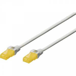 RJ45 Hálózat Csatlakozókábel CAT 6A U/UTP 5.00 m Szürke Halogénmentes, sodort érpár Digitus