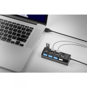 Renkforce USB-A 4 portos kapcsolható hub (RF-3374940)