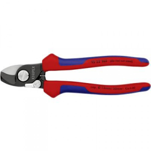 Kábelolló 165 mm, barnított, vágóérték: O 15 mm, Knipex 95 22 165