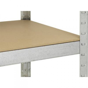 TOOLCRAFT Nehéz terhelésre alkalmas polc 265 kg (Sz x Ma x Mé) 900 x 1800 x 450 mm Fém, MDF Fa padló Ónozott, Ezüst