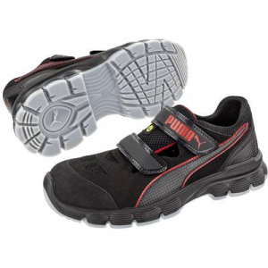 PUMA Safety Aviat Low ESD SRC 640891-44 ESD biztonsági cipő S1P Méret: 44 Fekete, Piros 1 pár