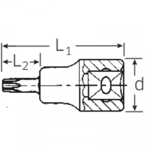 Stahlwille 54 TX T 40 03100040 TORX Dugókulcs bit betét T 40 1/2 (12,5 mm)