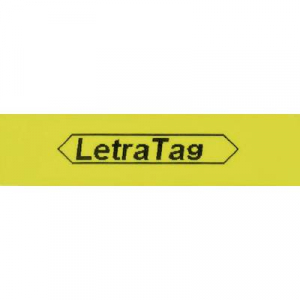 DYMO feliratozószalag LetraTag, 12mm, hiper-sárga/fekete, polieszter, S0721670