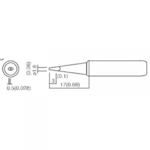 Pákahegy, véső forma TOOLCRAFT, hegy méret: 1.6 mm, csúcs hossz: 17 mm