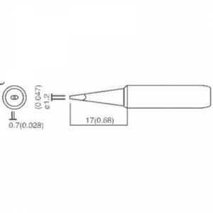 Pákahegy, véső forma TOOLCRAFT, hegy méret: 1.2 mm, csúcs hossz: 17 mm