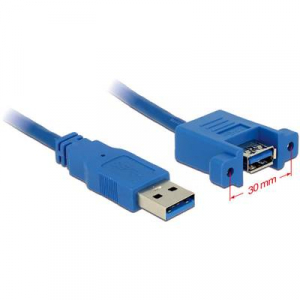 Delock USB 3.0 Hosszabbítókábel [1x USB 3.0 dugó, A típus - 1x USB 3.2 Gen 1 A alj] 1.00 m Kék