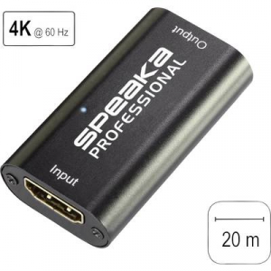 SpeaKa Professional HDMI™ Hatótáv növelő Jelkábelen keresztül 20 m