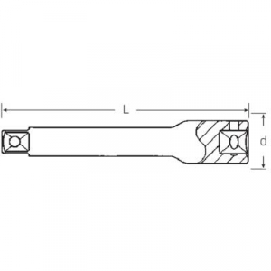 Dugókulcs hosszabbító Meghajtás (csavarhúzó) 1/4 (6,3 mm) Elhajtás 1/4 (6.3 mm) 54 mm Stahlwille 405/2 11010001