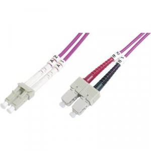 Üvegszál LWL csatlakozókábel 1x - 1x 50/125µ 5m Multimode OM4 Digitus DK-2532-05-4