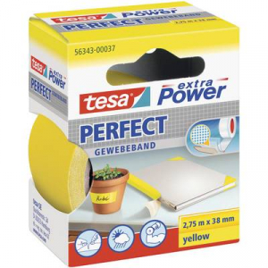 Szövetbetétes ragasztószalag, sárga, 2,75 m x 38 mm, tesa® extra Power