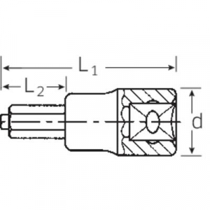 Stahlwille 54 IC 5 03070005 Belső hatlap BO Dugókulcs bit betét 5 mm 1/2 (12,5 mm)