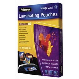 DUPLA CIKK! EZZEL: irt-lam-IFW53061     Fellowes Lamin&aacute;l&oacute; f&oacute;lia DIN A4 80 mikron f&eacute;nyes 100 db