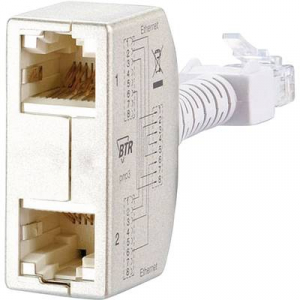 RJ45 Hálózat CAT 5 [2x RJ45 alj - 1x RJ45 dugó] 0 m Ezüst BTR Netcom 130548-03-E