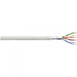 Patchkábel, Cat 5e F/UTP F/UTP 4 x 2 AWG 26/7 Szürke 100 m LogiLink