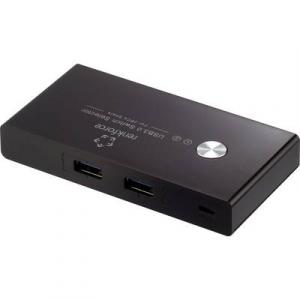 Renkforce RF-SHB-200 4 port USB 3.0 átkapcsoló + hub Fekete