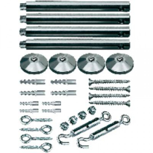 Komplett fesz&iacute;tő szerelő k&eacute;szlet 4 &aacute;tir&aacute;ny&iacute;t&oacute;val, kr&oacute;m, Paulmann 17834