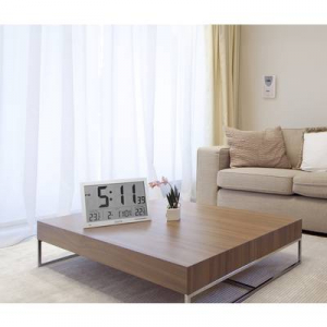 Rádiójel vezérelt falióra 370 x 230 x 30 mm ezüst, Eurochron EFWU Jumbo 102