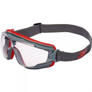 3M Goggle Gear 500 GG501V Teljes védőszemüveg Párásodás mentes Szürke, Piros