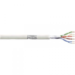 CCA telepítőkábel, CAT 5e SF/UTP kábel szereléshez SF/UTP 4 x 2 AWG 24/1 Szürke 305 m LogiLink