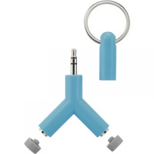 SpeaKa Professional Jack Audio Y adapter [1x Jack dugó, 3,5 mm-es - 2x Jack alj, 3,5 mm-es] Türkiz