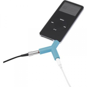 SpeaKa Professional Jack Audio Y adapter [1x Jack dugó, 3,5 mm-es - 2x Jack alj, 3,5 mm-es] Türkiz