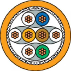 S/FTP csatlakoz&oacute;- &eacute;s &ouml;sszek&ouml;tő k&aacute;bel, UC900 SS 27 Cat.7 S/FTP 4P LSHF Fekete m&eacute;ter&aacute;ru DRAKA